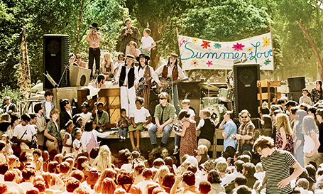 A photo of the Fantasy Fair and Magic Mountain Music Festival held in June 1967, during the Summer of Love; original source: Real San Francisco Tours, www.realsanfranciscotours.com/haight-ashbury-summer-of-love-1967/.